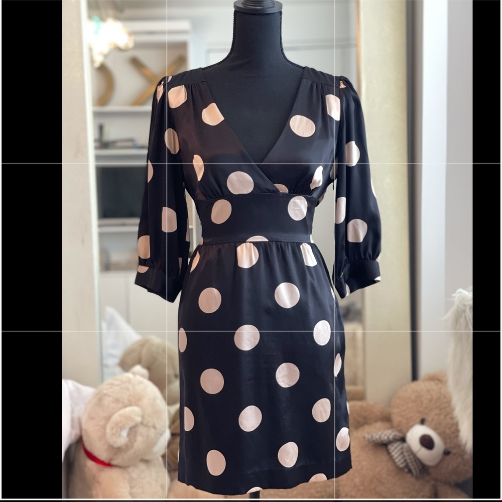 BETSEY JOHNSON SILK POLKA DOT DRESS